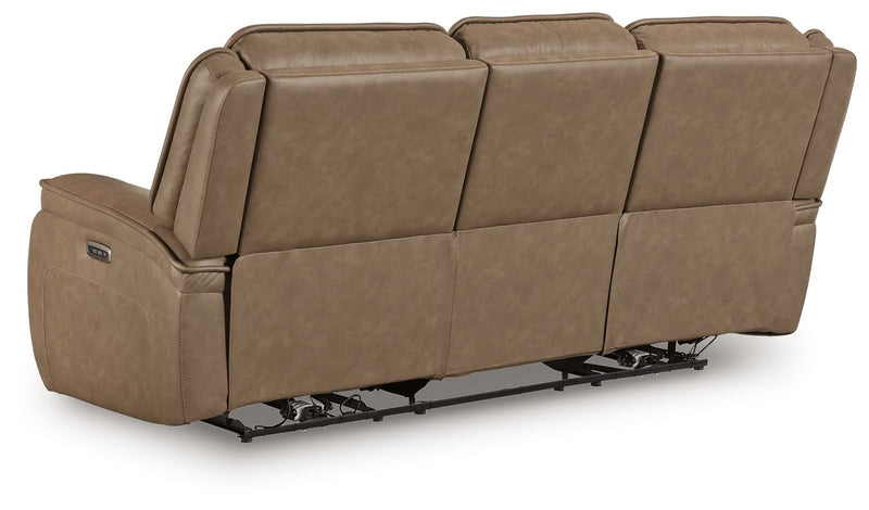 Glencroft - Power Reclining Sofa With Adjustable Headrest - Sahara - R&R Furniture Gallery (Fountain Valley, CA)