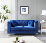 Glory Furniture stylish sloped arm stationary loveseat with plush cushions and modern design, perfect for living room seating.