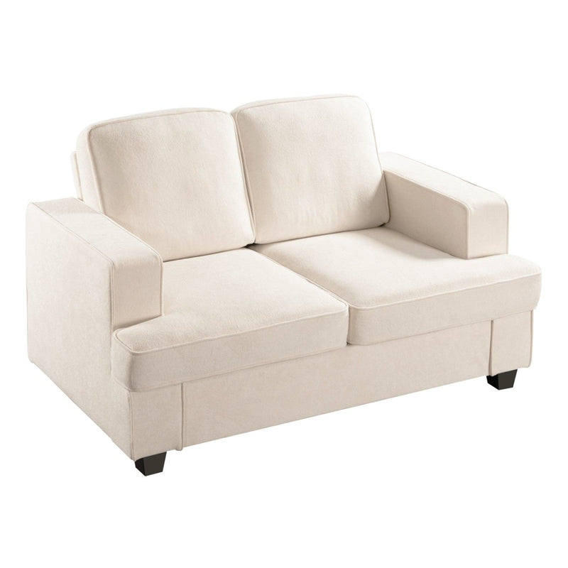 Modern Loveseat, Comfortable 2 Seater Couch With Deep Seating, Loose Back Cushions, Wide Arms - R&R Furniture Gallery (Fountain Valley, CA)
