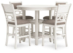 Erinberg - Dining Room Counter Table Set (Set of 5) - Antique White - R&R Furniture Gallery (Fountain Valley, CA)