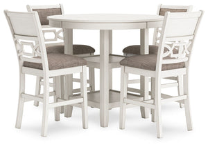 Erinberg - Dining Room Counter Table Set (Set of 5) - Antique White - R&R Furniture Gallery (Fountain Valley, CA)