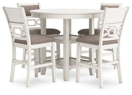 Erinberg - Dining Room Counter Table Set (Set of 5) - Antique White - R&R Furniture Gallery (Fountain Valley, CA)
