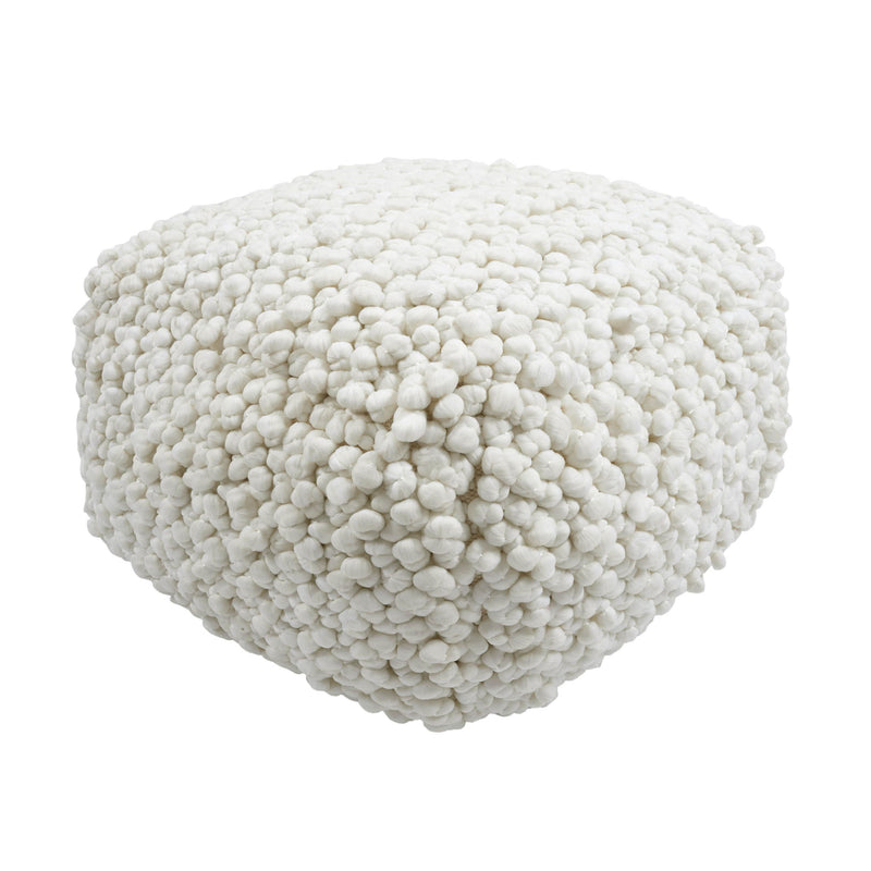 Cathy - Woven Pouf - Cream - R&R Furniture Gallery (Fountain Valley, CA)