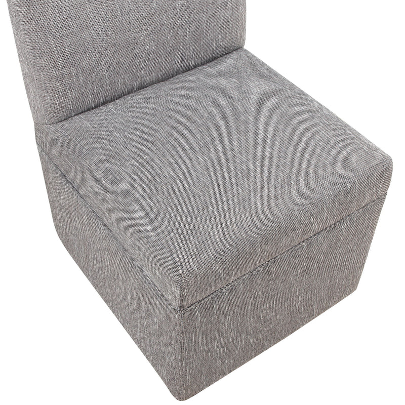 Della - Upholstered Castered Chair - Gray - R&R Furniture Gallery (Fountain Valley, CA)