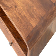 Solid Wood Curved Media Unit - R&R Furniture Gallery (Fountain Valley, CA)