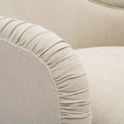TOV Furniture Pamela chenille tassel lounge chair in tan with plush fabric and decorative tassels, perfect as an accent chair.