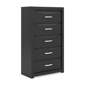 Stabotta - Five Drawer Chest - Black
