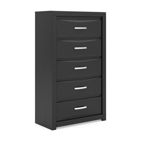 Stabotta - Five Drawer Chest - Black
