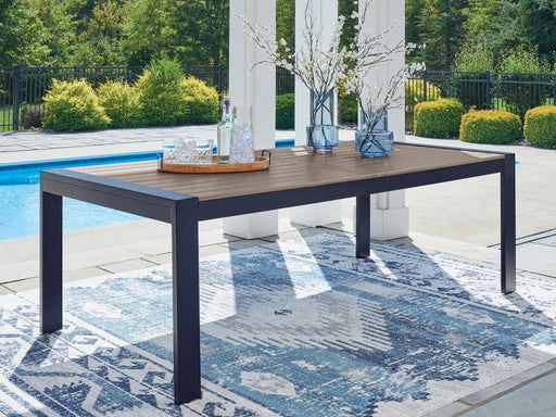 East Beach - Rectangular Dining Table With Umbrella Option - Blue - R&R Furniture Gallery (Fountain Valley, CA)