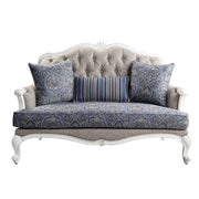 Ciddrenar - Loveseat With 3 Pillows - Fabric & White - R&R Furniture Gallery (Fountain Valley, CA)