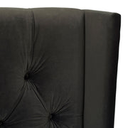 David - King Tufted Wingback Bed - Dark Charcoal Gray - R&R Furniture Gallery (Fountain Valley, CA)