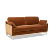Jennifer Taylor Home Pasadena modern farmhouse stationary sofa with plush fabric and tapered wooden legs.