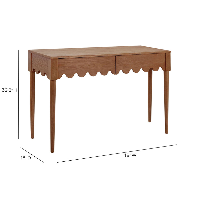 TOV Furniture Oodle desk in a modern writing desk with clean lines and a smooth surface for workspace and organization.