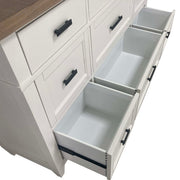 Americana Modern Bedroom - 9 Drawer Dresser - Cotton - R&R Furniture Gallery (Fountain Valley, CA)