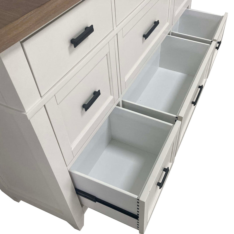 Americana Modern Bedroom - 9 Drawer Dresser - Cotton - R&R Furniture Gallery (Fountain Valley, CA)