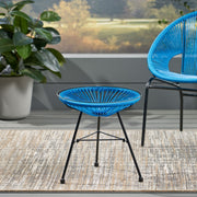 Nusa - Modern Rattan Side Table With Tempered Glass Top - R&R Furniture Gallery (Fountain Valley, CA)