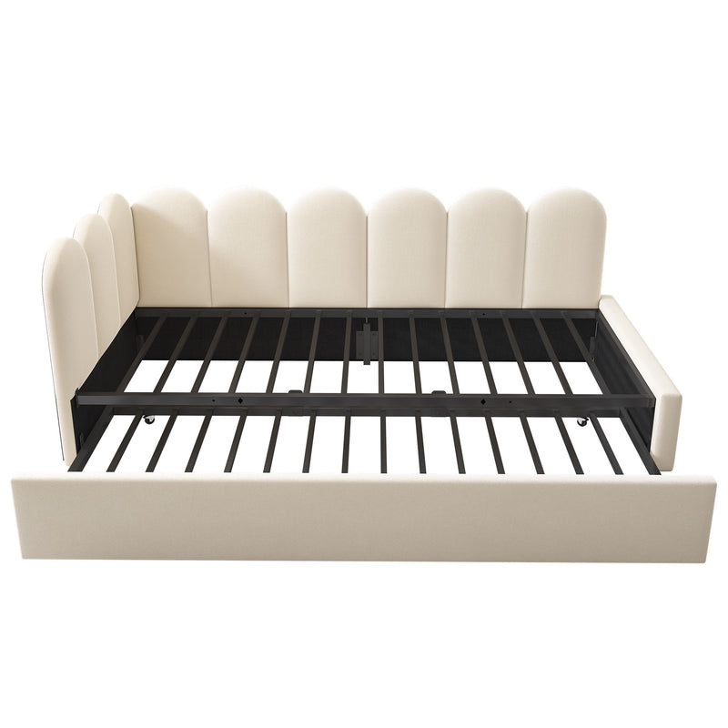 Upholstered Daybed With Metal Slatted Base - R&R Furniture Gallery (Fountain Valley, CA)