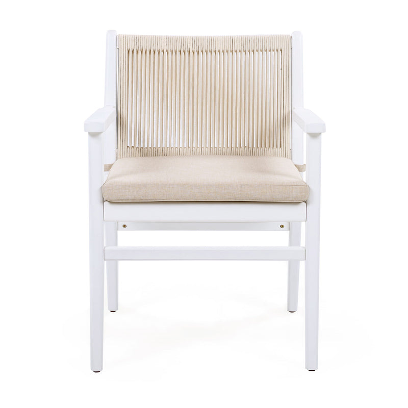 Outdoor Acacia Wood Patio Dining Armchair (Set of 2) - R&R Furniture Gallery (Fountain Valley, CA)