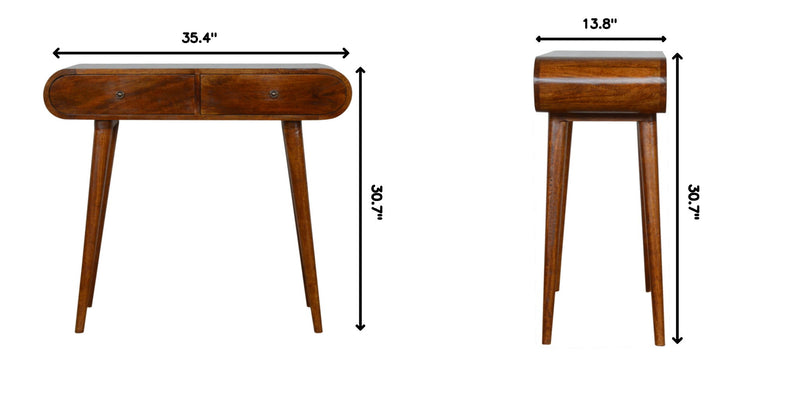 Solid Wood Curved Edge Console Table - R&R Furniture Gallery (Fountain Valley, CA)