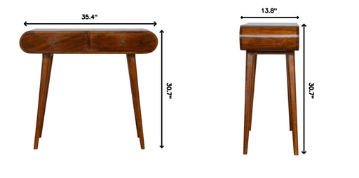 Solid Wood Curved Edge Console Table - R&R Furniture Gallery (Fountain Valley, CA)