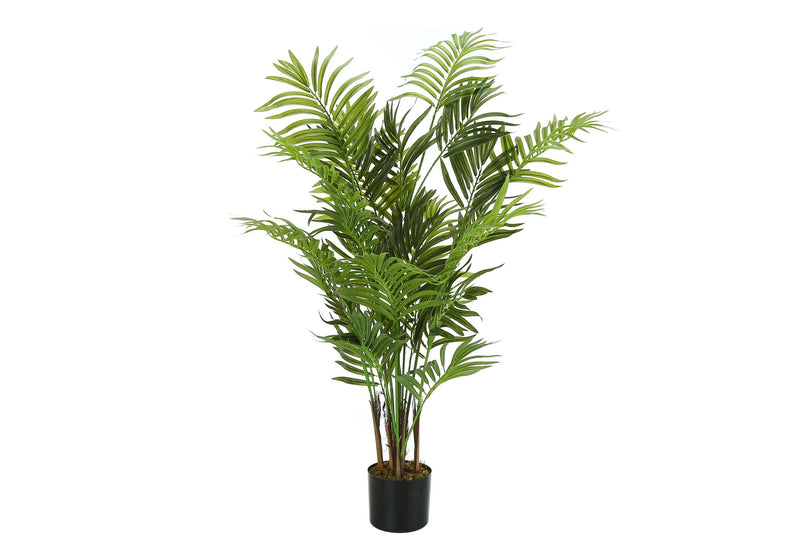 47" Tall, Artificial Plant, Areca Palm Tree, Indoor, Faux, Fake, Floor, Greenery, Potted, Real Touch, Decorative - Green / Black - R&R Furniture Gallery (Fountain Valley, CA)