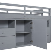 Loft Bed With 4 Drawers, Underneath Cabinet And Shelves - R&R Furniture Gallery (Fountain Valley, CA)