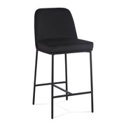 Pair of TOV Furniture Sydney counter stools with wooden legs and upholstered seats, set of two for kitchen or bar area.