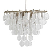 Uttermost Goccia tear drop glass pendant light hanging with sleek metal fixture, modern pendant lighting design.