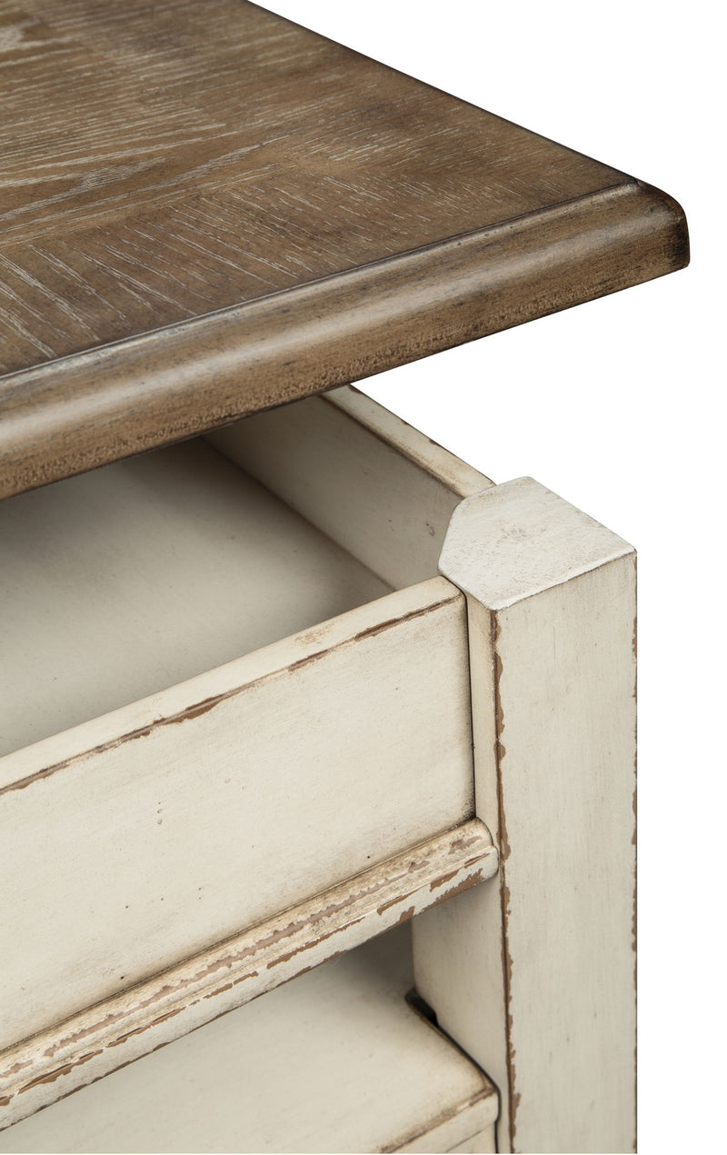 Realyn - Lift Top Cocktail Table - White / Brown - R&R Furniture Gallery (Fountain Valley, CA)