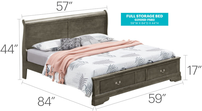 Upholstered Panel Sleigh Bed Design - R&R Furniture Gallery (Fountain Valley, CA)