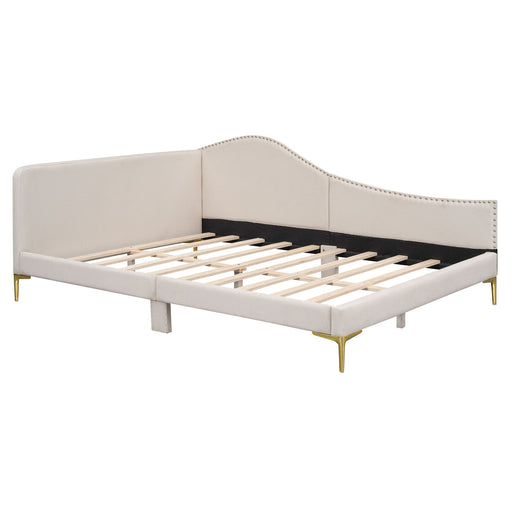 Upholstered Daybed With Headboard And Armrest, Support Legs - R&R Furniture Gallery (Fountain Valley, CA)