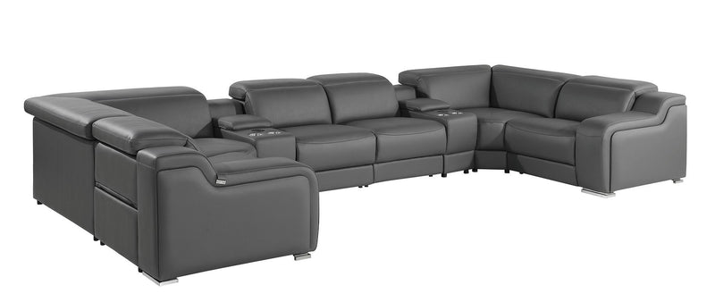1116 - 8-Piece U-Shaped Sectional Sofa In With 4 Power Recliners & Power Headrest