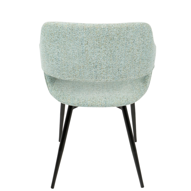 Set of two Lumi Source Margarite mid-century modern dining chairs with wooden legs and upholstered seats, stylish and comfortable.