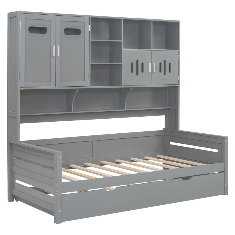 Daybed With All-In-One Cabinet And Shelf - R&R Furniture Gallery (Fountain Valley, CA)
