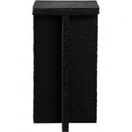 Spectre Black Slat Stone Accent Table