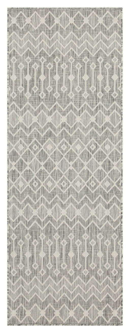 Sunshine - 5'3" X 7'3" Indoor & Outdoor Area Rug Polypropylene - Silver - R&R Furniture Gallery (Fountain Valley, CA)