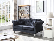 Stylish flared arm stationary loveseat by Glory Furniture with plush upholstery and modern design, perfect for cozy living rooms.