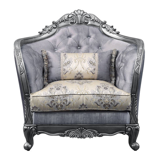 Ariadne - Chair With Pillow - Fabric & Platinum - R&R Furniture Gallery (Fountain Valley, CA)