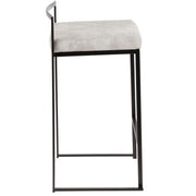 Lumi Source Fuji contemporary style stackable counter stool with sleek design and wooden finish, perfect for modern kitchen or bar area.