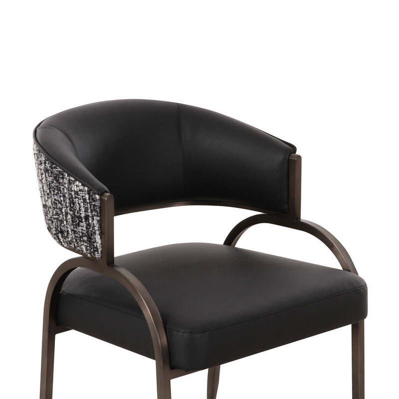 Tatum - Vegan Leather 2-Tone Dining Chair - R&R Furniture Gallery (Fountain Valley, CA)