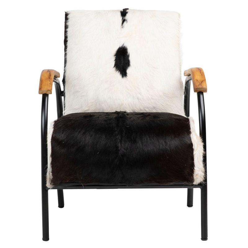 Ebony - Occasional Chair - Natural Black And White With Black