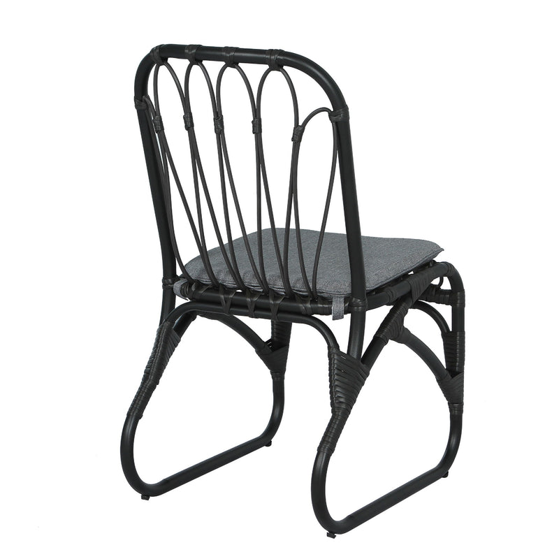 Outdoor Wicker Dining Chairs With Washable Cushion (Set of 2) - R&R Furniture Gallery (Fountain Valley, CA)