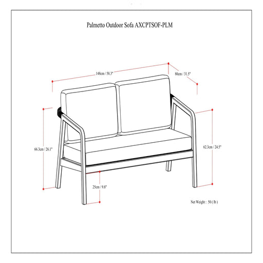 Palmetto - Outdoor Sofa - Stone Gray - R&R Furniture Gallery (Fountain Valley, CA)