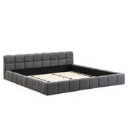 Elegant Upholstered Bed With Checkerboard Design - R&R Furniture Gallery (Fountain Valley, CA)