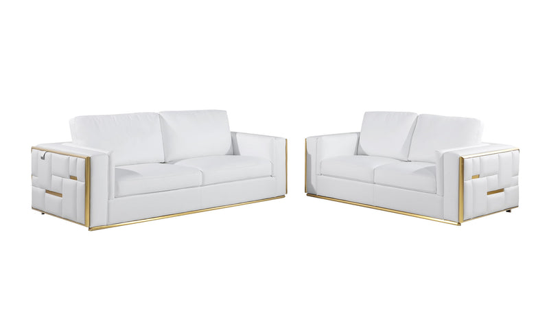 1130 - Top Grain Italian Leather Living Room Set - R&R Furniture Gallery (Fountain Valley, CA)