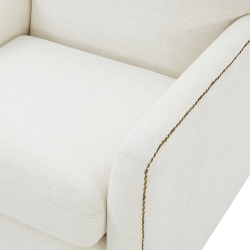 Tolland - Swivel Accent Chair With Antique Brass Nailhead Trim - Cream - R&R Furniture Gallery (Fountain Valley, CA)