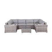 4 Person Patio Seating Set With Cushions, All Weather - Gray - R&R Furniture Gallery (Fountain Valley, CA)