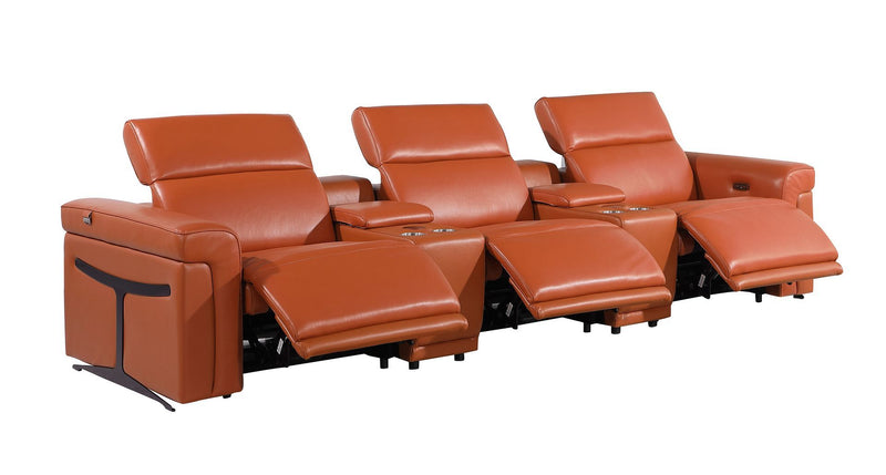 1126 - 8-Piece Modular Power Reclining Sofa & Loveseat Set In With 5 Power Recliners & Power Headrests