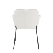 Pair of Lumi Source Daniella contemporary dining chairs with sleek design and neutral upholstery, set of two.