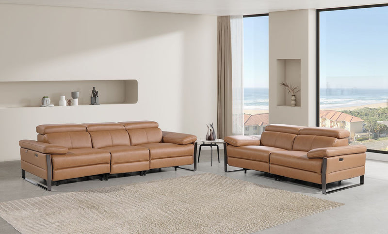 1246 - Modular Power Dual Reclining Sofa And Loveseat Set With Power Headrests - R&R Furniture Gallery (Fountain Valley, CA)